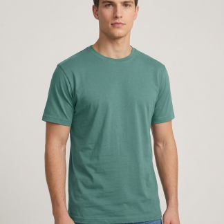 Açık Yeşil Basic Tshirt %100 Pamuk