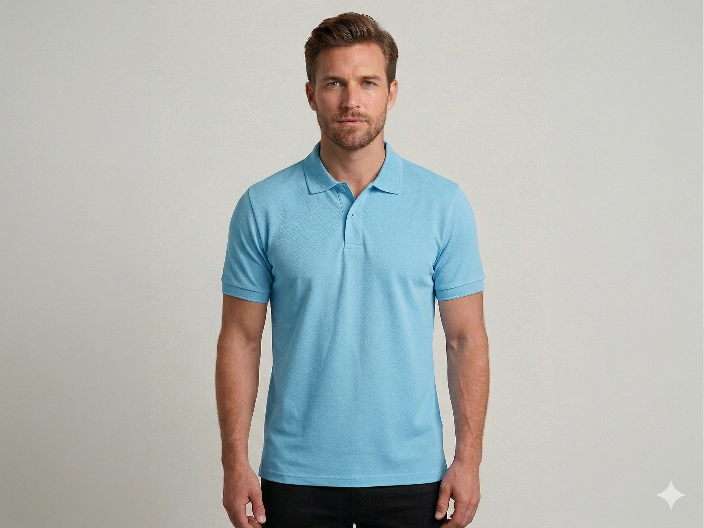 Mavi Polo likralı pike