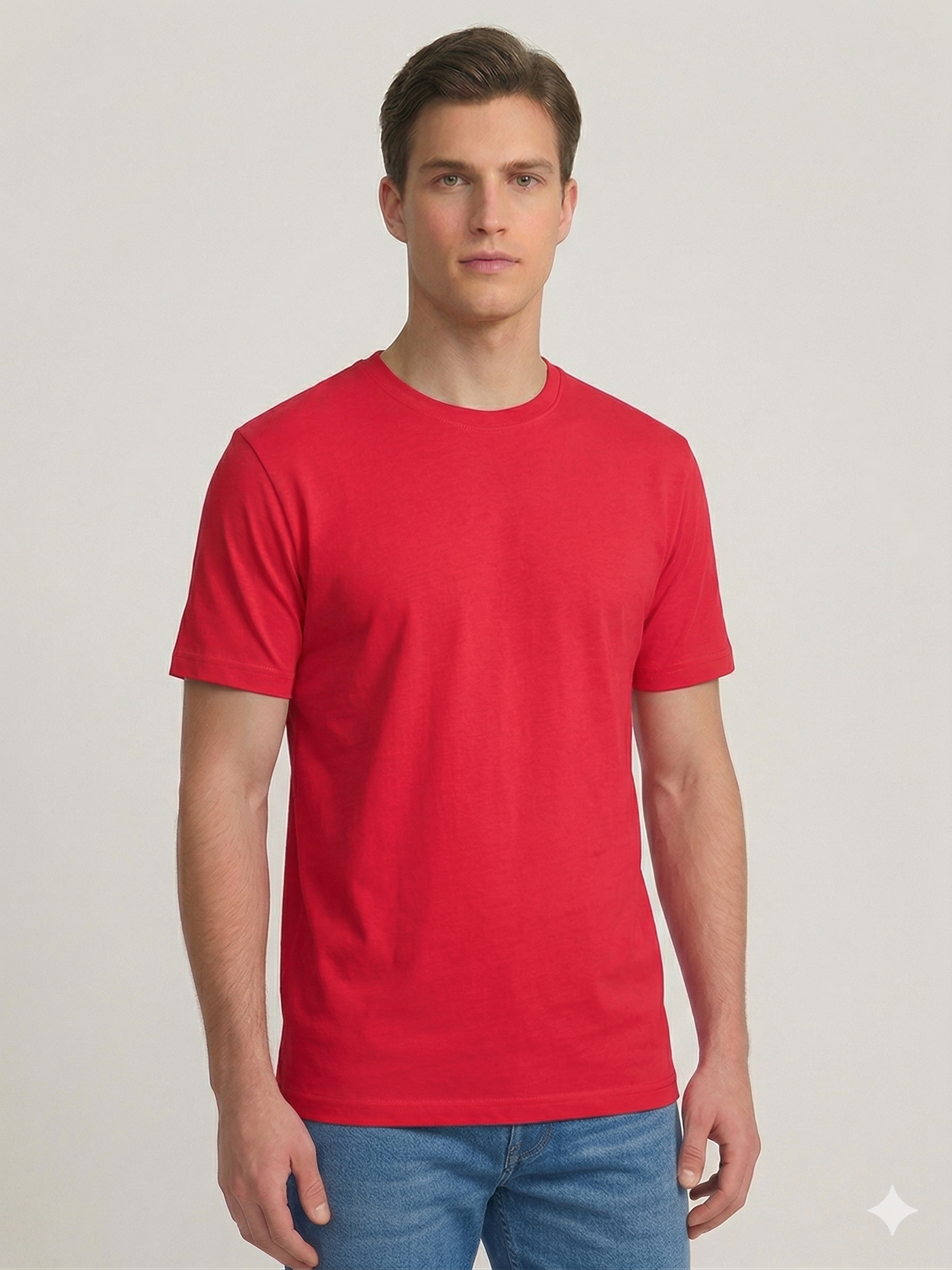 Kırmızı Basic Tshirt %100 Pamuk