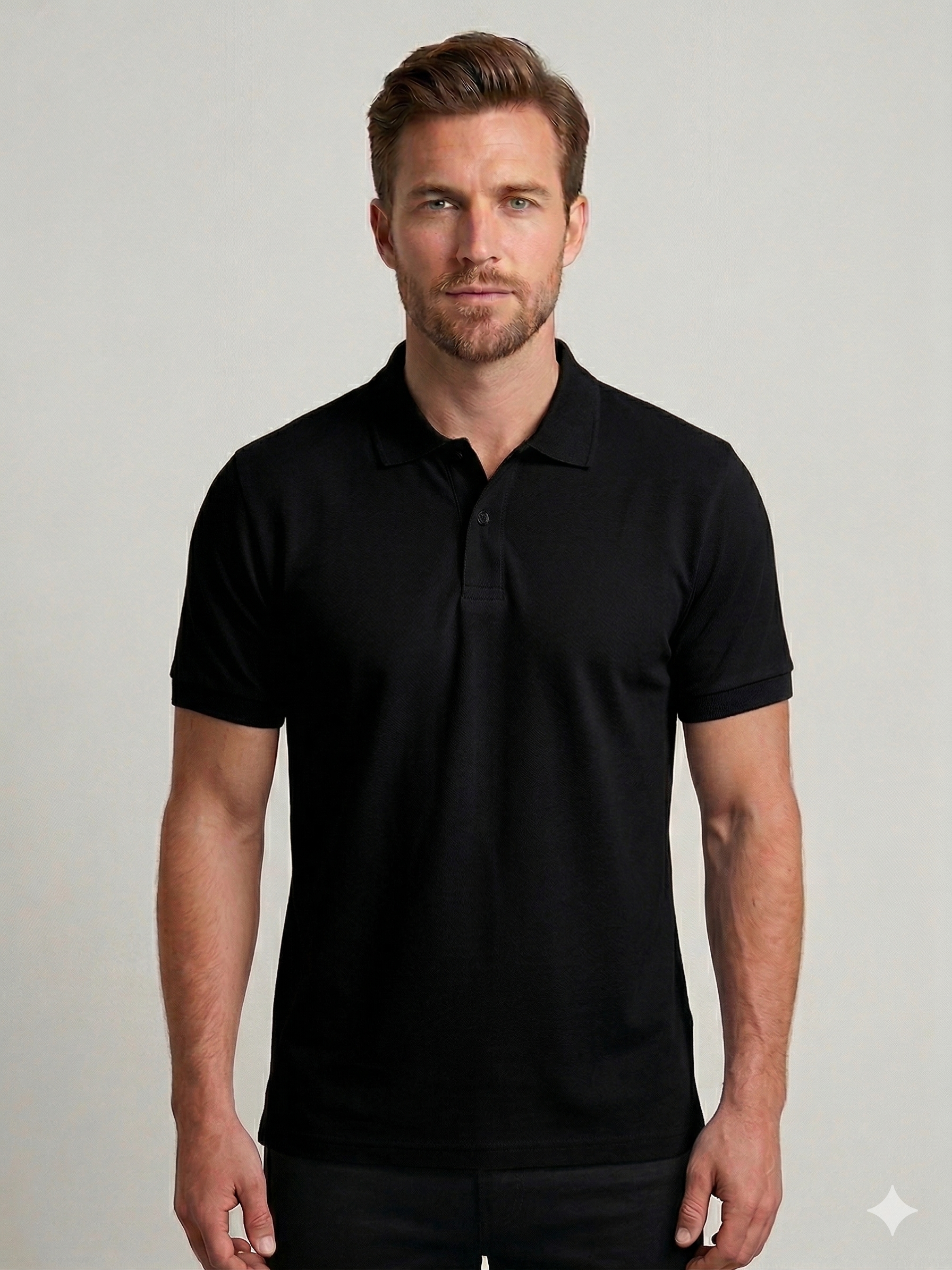 Siyah Polo likralı pike